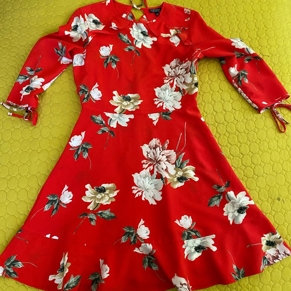 Topshop mini dress, open keyhole detail on back